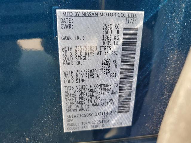 2025 NISSAN MURANO SL 5N1AZ3CS0SC100427