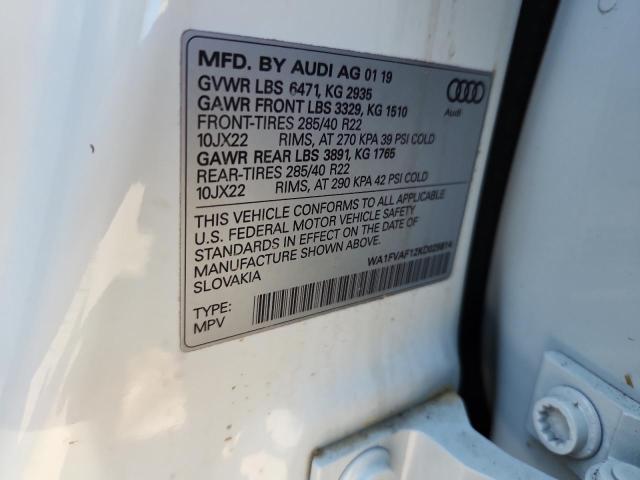 2019 AUDI Q8 PRESTIG - WA1FVAF12KD025814