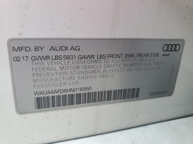 2017 AUDI A8 L QUATT WAU44AFD6HN016950