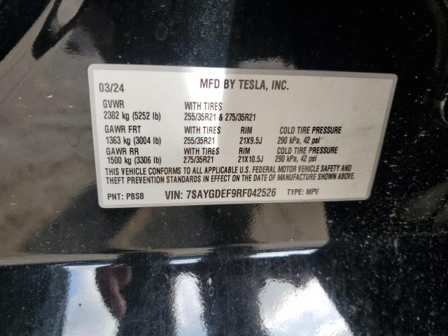 2024 TESLA MODEL Y - 7SAYGDEF9RF042526