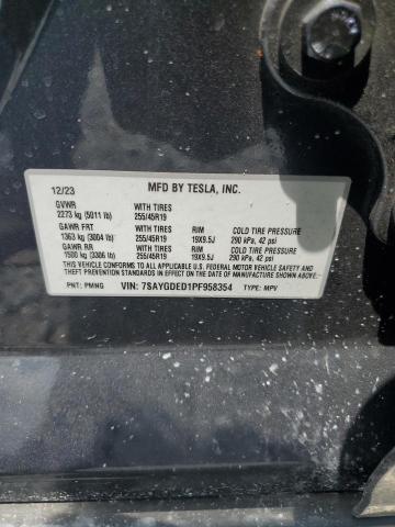 2023 TESLA MODEL Y 7SAYGDED1PF958354