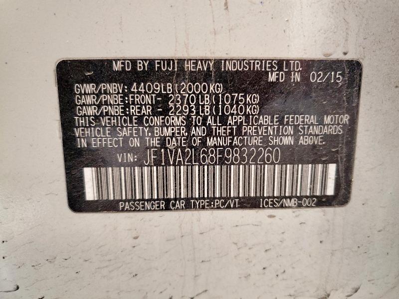 2015 SUBARU WRX STI JF1VA2L68F9832260