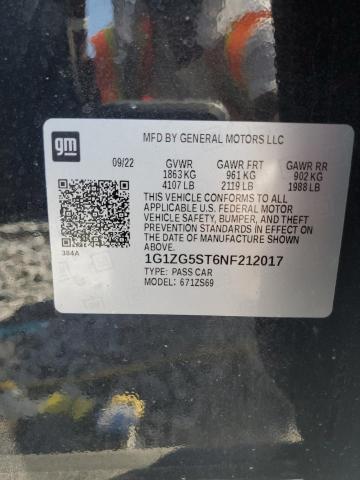 2022 CHEVROLET MALIBU RS 1G1ZG5ST6NF212017