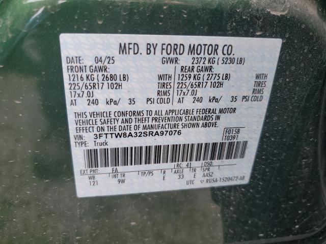 2025 FORD MAVERICK X - 3FTTW8A32SRA97076