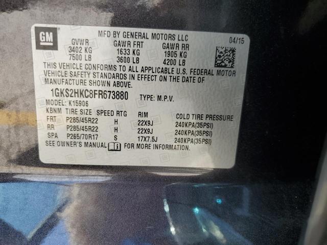 2015 GMC YUKON XL K - 1GKS2HKC8FR673880