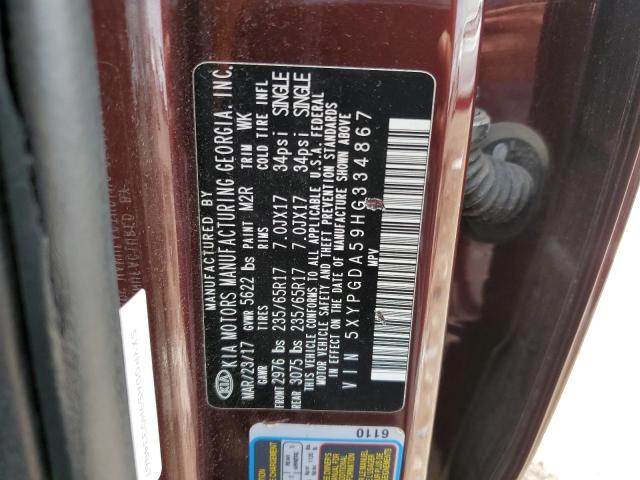 2017 KIA SORENTO LX 5XYPGDA59HG334867