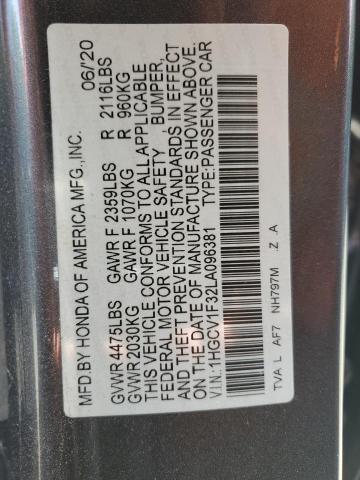 2020 HONDA ACCORD SPORT 1HGCV1F32LA096381
