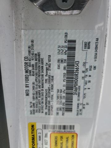 2018 FORD FUSION SE - 3FA6P0HD0JR266543