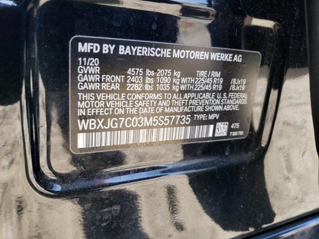 2021 BMW X1 SDRIVE2 - WBXJG7C03M5S57735