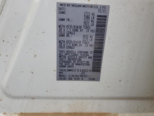 2015 INFINITI QX60 5N1AL0MM1FC516024