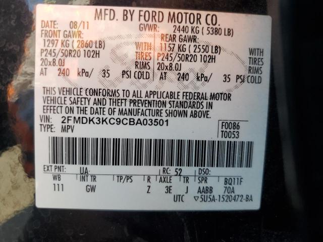 2012 FORD EDGE LIMIT - 2FMDK3KC9CBA03501