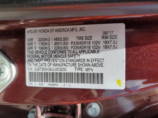 2018 ACURA RDX - 5J8TB3H39JL003200