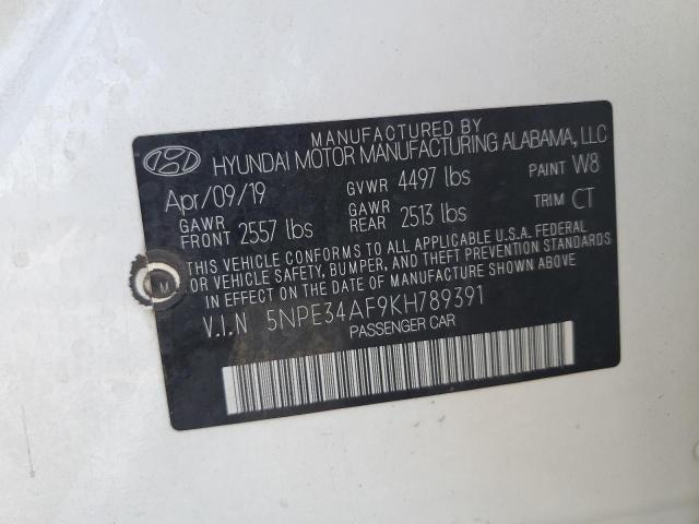 2019 HYUNDAI SONATA LIM 5NPE34AF9KH789391