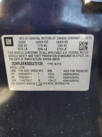 2016 CHEVROLET EQUINOX LS 2GNFLEEK5G6273128