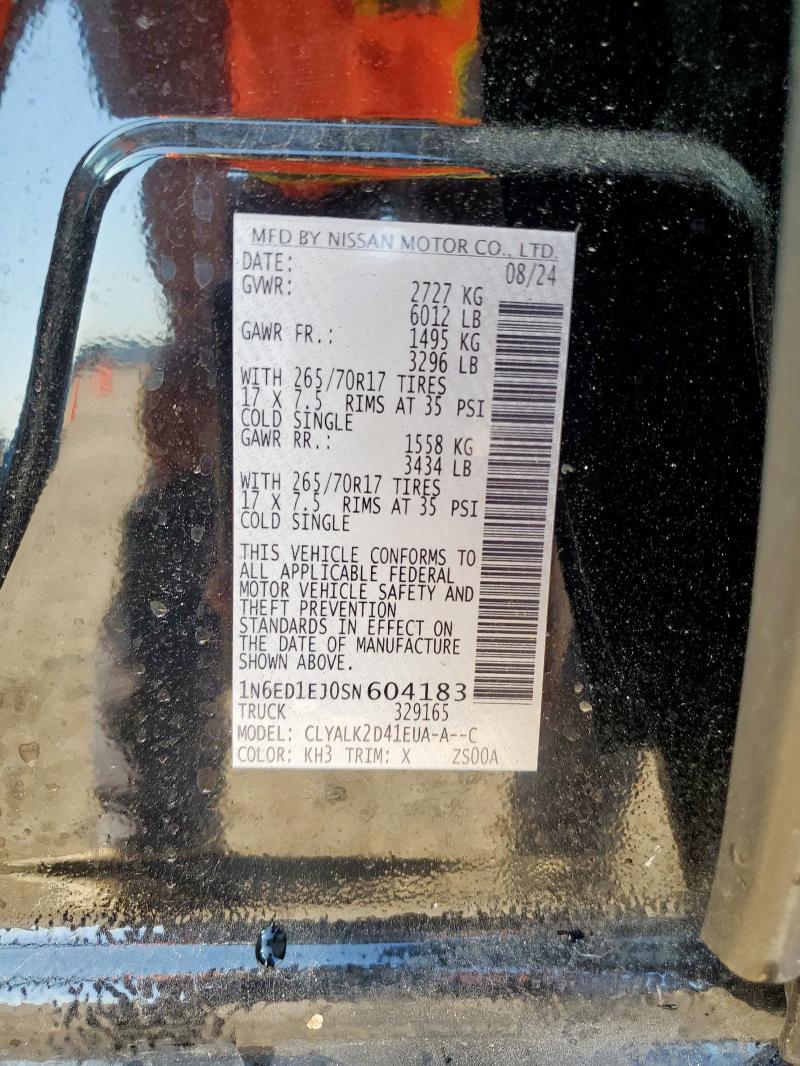 2025 NISSAN FRONTIER S 1N6ED1EJ0SN604183