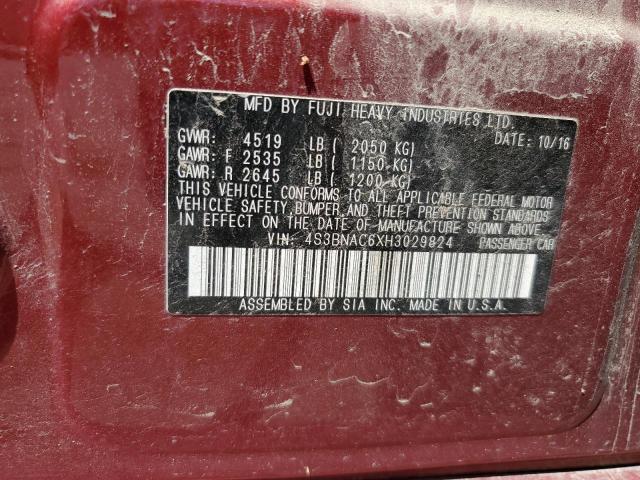 2017 SUBARU LEGACY 2.5 - 4S3BNAC6XH3029824