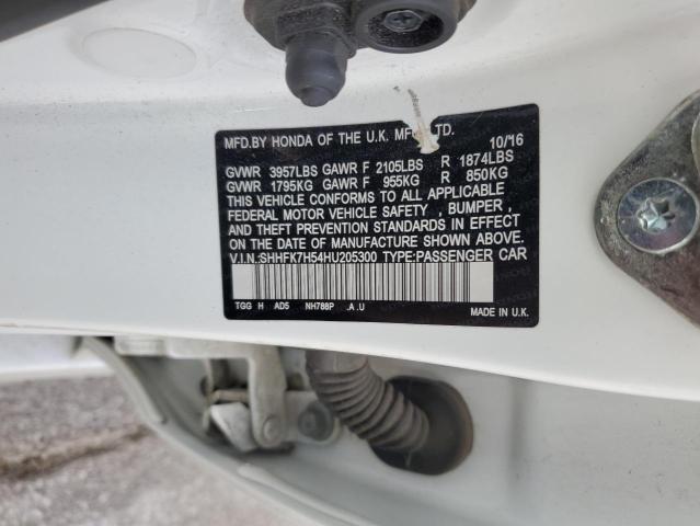 2017 HONDA CIVIC EX - SHHFK7H54HU205300
