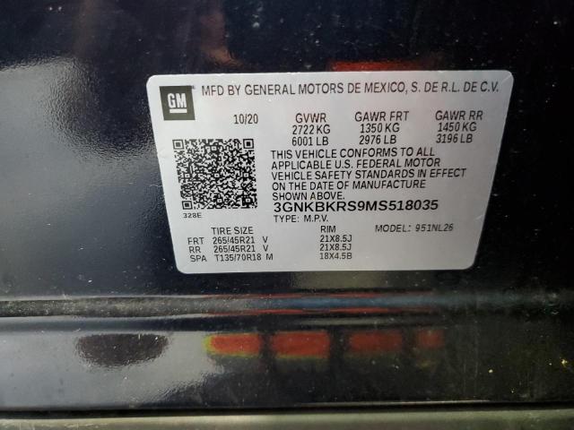 2021 CHEVROLET BLAZER RS 3GNKBKRS9MS518035