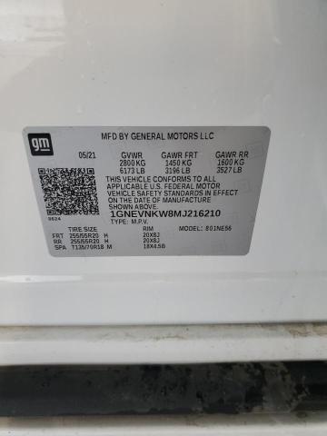 2021 CHEVROLET TRAVERSE H 1GNEVNKW8MJ216210
