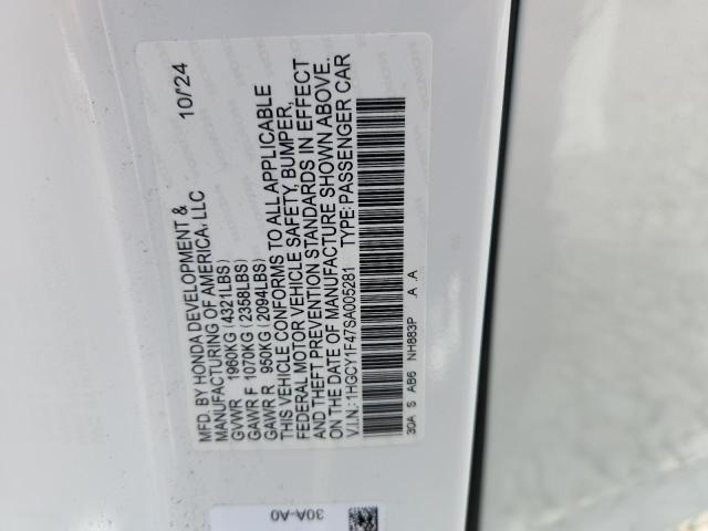 2025 HONDA ACCORD SE 1HGCY1F47SA005281