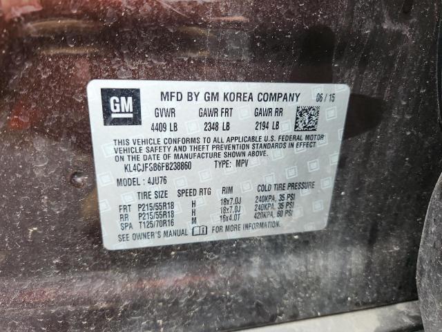 2015 BUICK ENCORE CON KL4CJFSB6FB238860