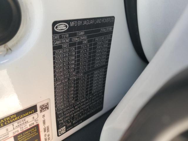 2019 LAND ROVER RANGE ROVE SALYL2EX1KA203531