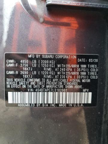 2020 SUBARU OUTBACK TO 4S4BTAPC7L3182901