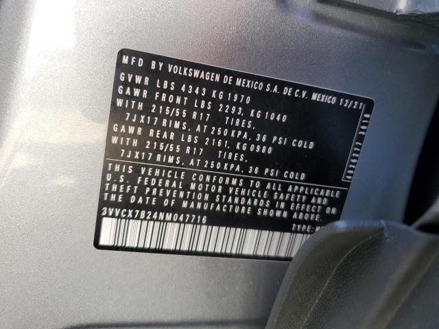 2022 VOLKSWAGEN TAOS S 3VVCX7B24NM047716