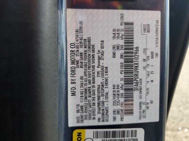 2019 FORD FUSION TIT 3FA6P0RU9KR102966