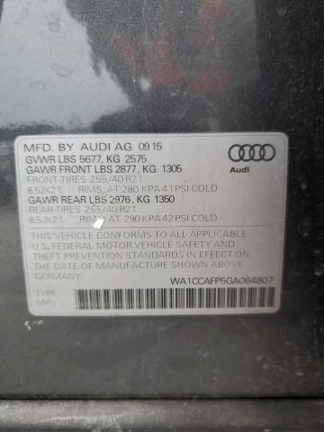 2016 AUDI SQ5 PREMIUM PLUS WA1CCAFP5GA064807