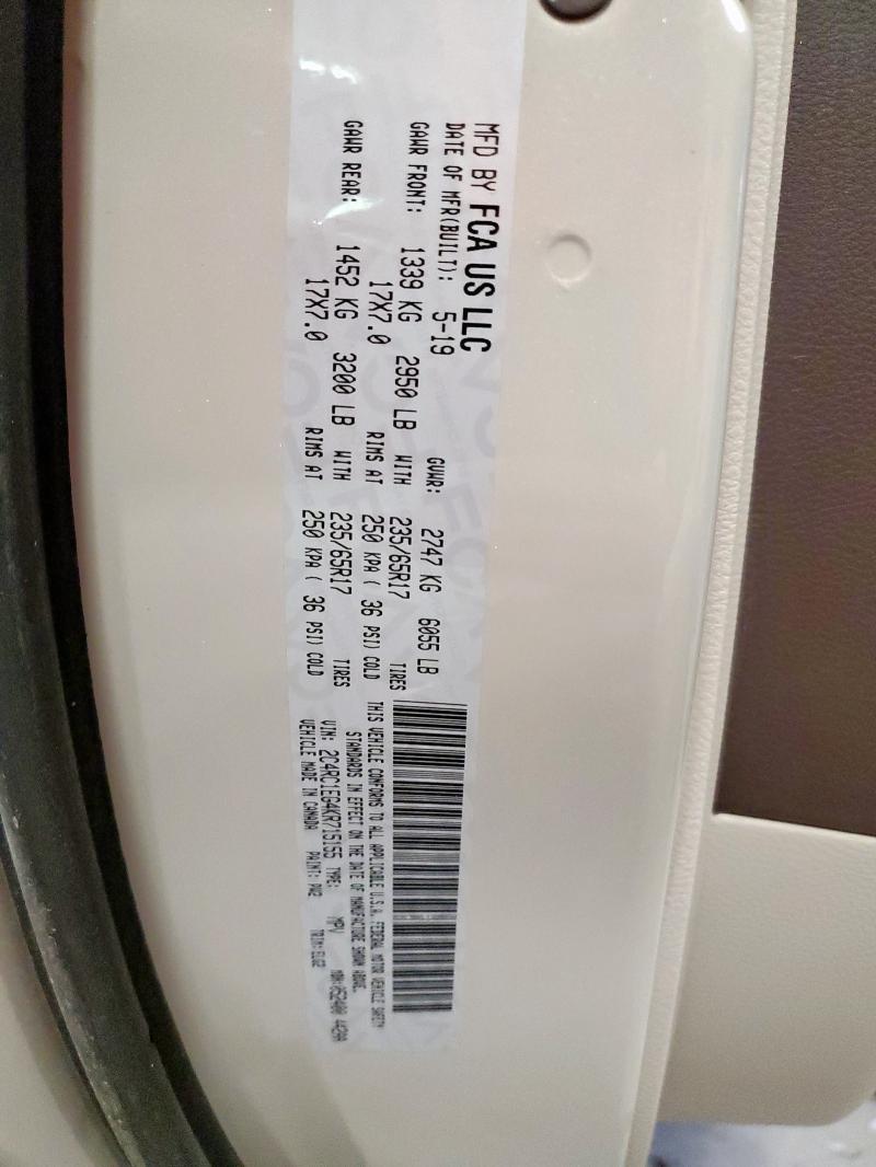 2019 CHRYSLER PACIFICA T 2C4RC1EG4KR715155