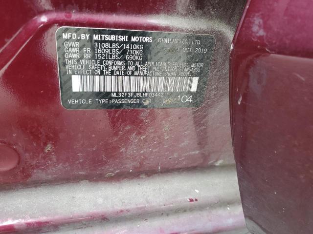 2020 MITSUBISHI MIRAGE G4 ML32F3FJ8LHF03442