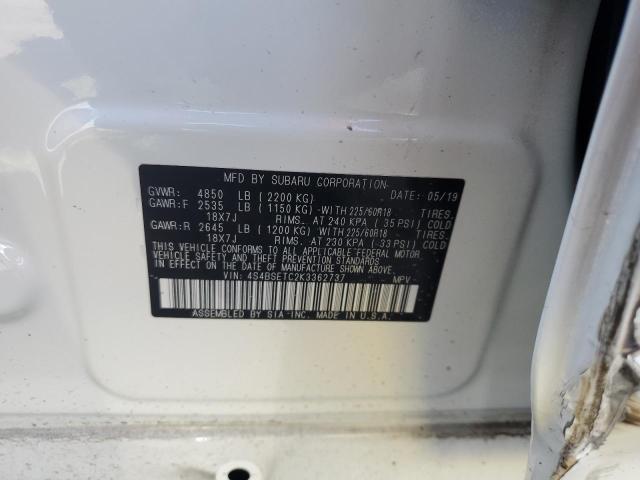 2019 SUBARU OUTBACK TO 4S4BSETC2K3362737