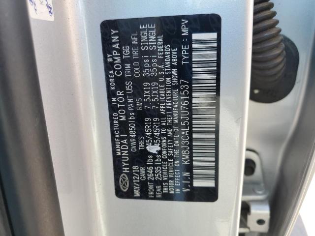 2018 HYUNDAI TUCSON SPO KM8J3CAL5JU761537