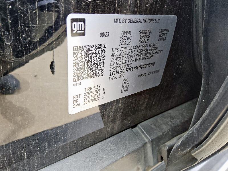 2023 CHEVROLET TAHOE C150 1GNSCRKD0PR490599