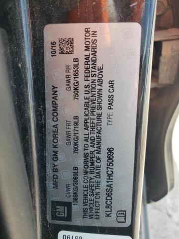 2017 CHEVROLET SPARK 1LT KL8CD6SA1HC750696