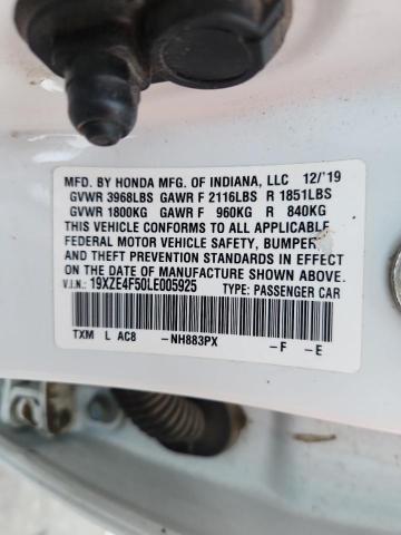 2020 HONDA INSIGHT EX 19XZE4F50LE005925