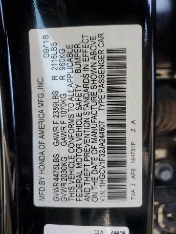 2018 HONDA ACCORD SPO 1HGCV1F32JA244607