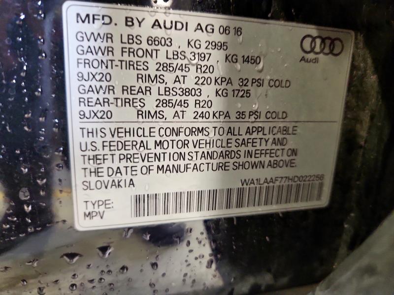 wa1laaf77hd022256 - 2017 Audi Q7 Premium Plus - #63692825