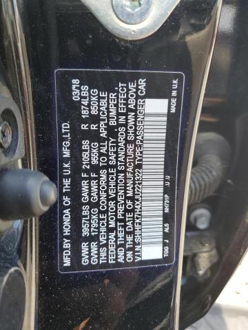 2018 HONDA CIVIC SPOR - SHHFK7H4XJU221322