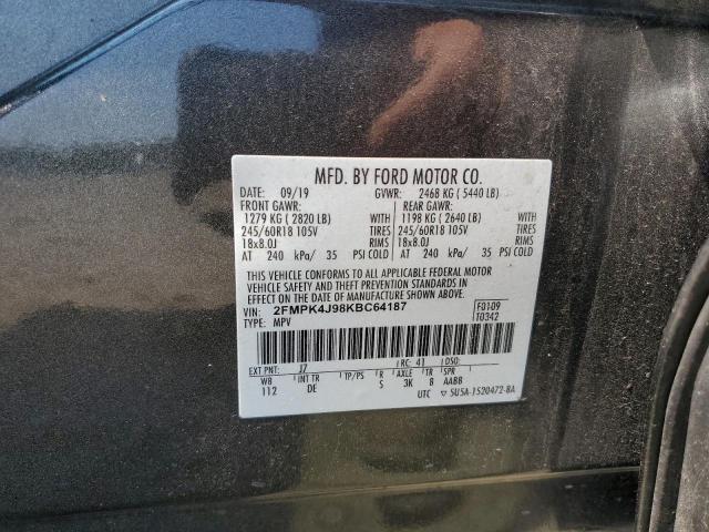 2019 FORD EDGE SEL - 2FMPK4J98KBC64187
