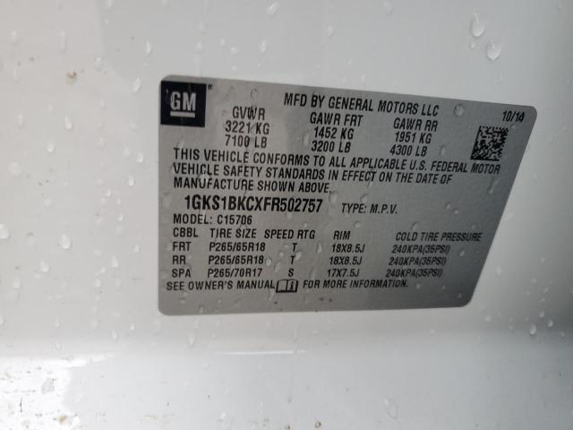 2015 GMC YUKON SLT 1GKS1BKCXFR502757