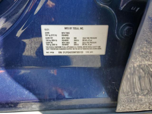 2021 TESLA MODEL Y 5YJYGAEE8MF305133