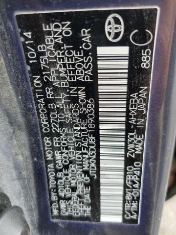 2015 TOYOTA PRIUS JTDKN3DU8F1890386