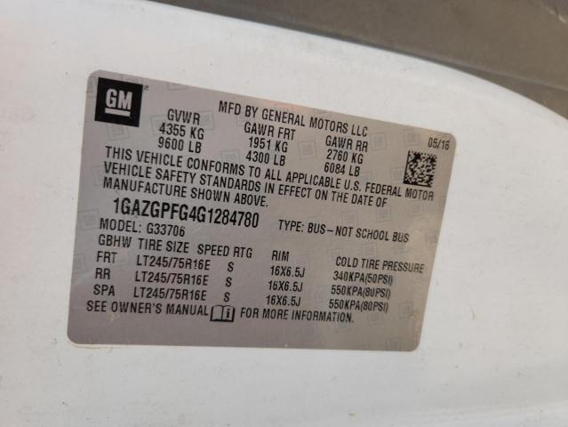2016 CHEVROLET EXPRESS G3 1GAZGPFG4G1284780