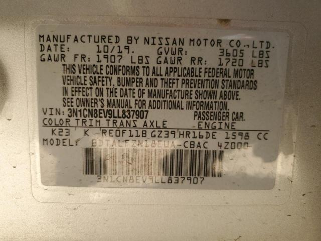 2020 NISSAN VERSA SV 3N1CN8EV9LL837907