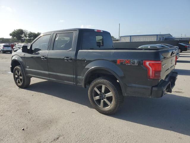 FORD F150 SUPER 2015 black crew pic gas 1FTEW1EG9FFB68385 photo #3