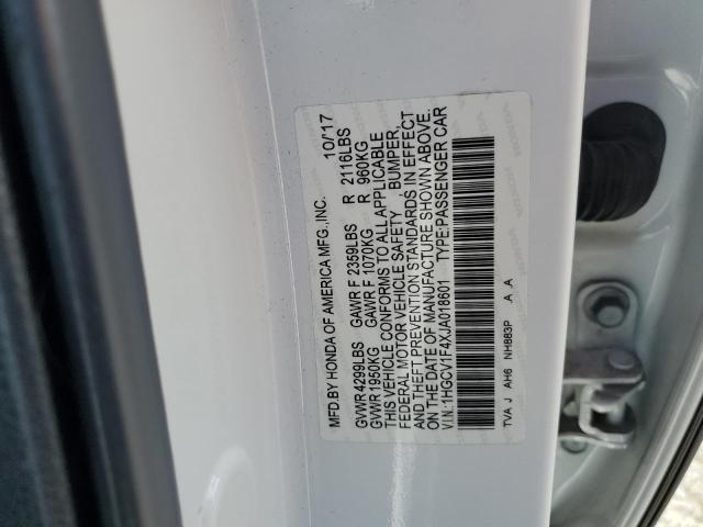 2018 HONDA ACCORD EX - 1HGCV1F4XJA018601