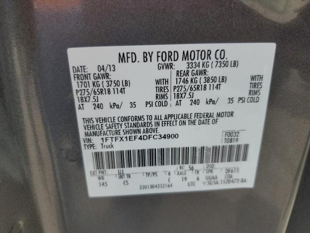2013 FORD F150 SUPER - 1FTFX1EF4DFC34900