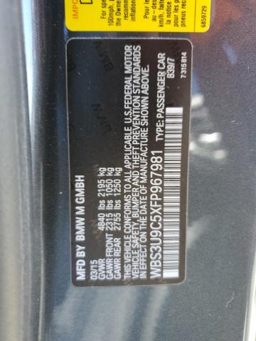 2015 BMW M4 WBS3U9C5XFP967981